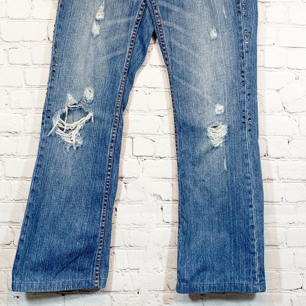 Pink Victoria's Secret Jeans Jeweled Distressed - Picture 4 of 8